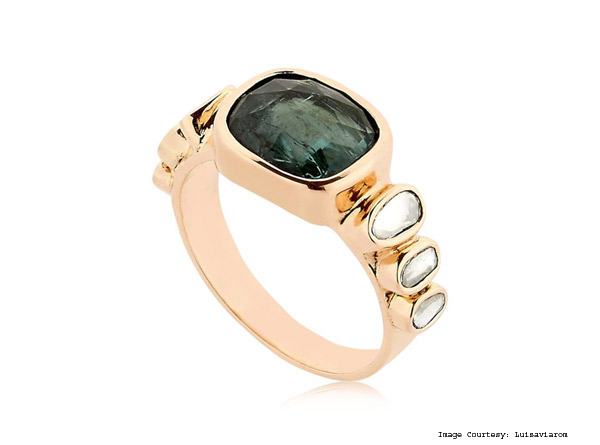 Celine Daoust Tourmaline And Rose Gold Ring 