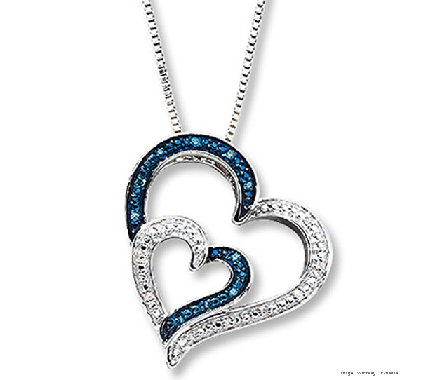 Diamonds Sterling 1/20 Ct Tw Silver Open Hearts Necklace