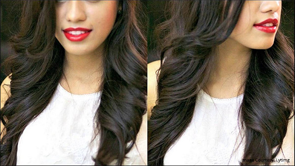 fringed layered hairstyle with outward and inward curls